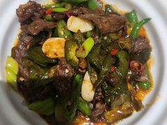 干辣椒炒黄牛肉-冰川冷面·延边菜·炭烤串(观前店)