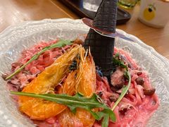 红丝绒墨鱼汁意大利扁面-秘密旅行Bonjour(黑金冠 江南西店)