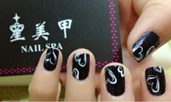 宝石蓝简约大方-星美甲