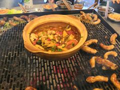 砂锅泡椒脑花-胡四哥特色火盆烧烤(一分店)
