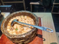 石锅鸡汁豆腐-绿茶餐厅