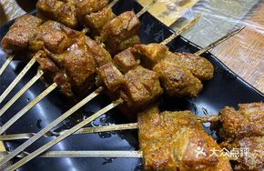 Freshly Cut Lamb Ribs Skewers