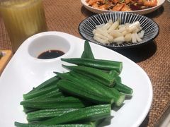 油焖秋葵-梁家大院•农家菜(昆山会展中心店)