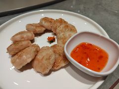 香煎山药虾饼-川旺角川粤融合菜•海景餐厅(星海广场店)