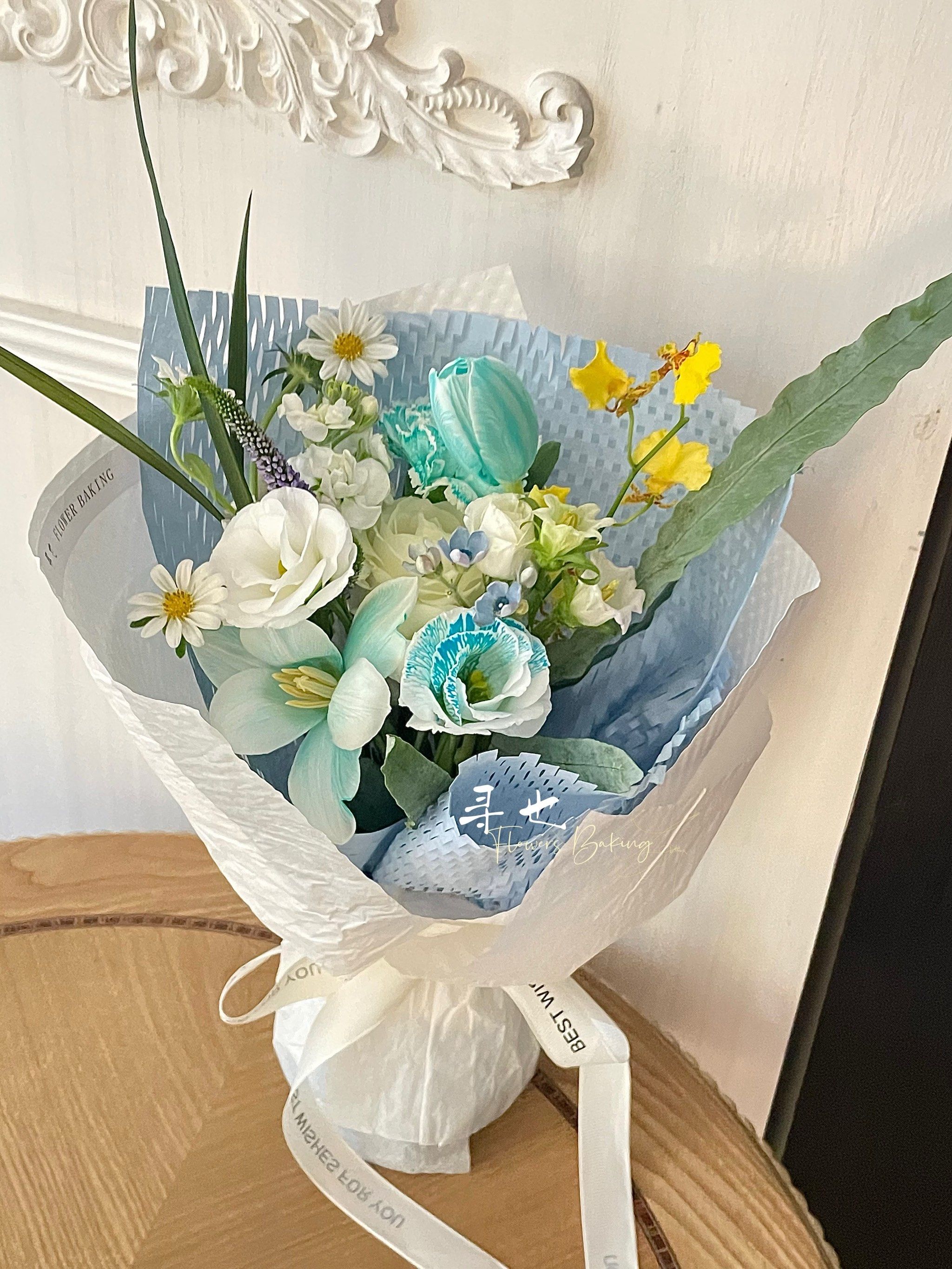 清新蓝调小花束✨