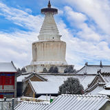 在北京！！雪景白塔寺下的露台咖啡 泰泰泰美了