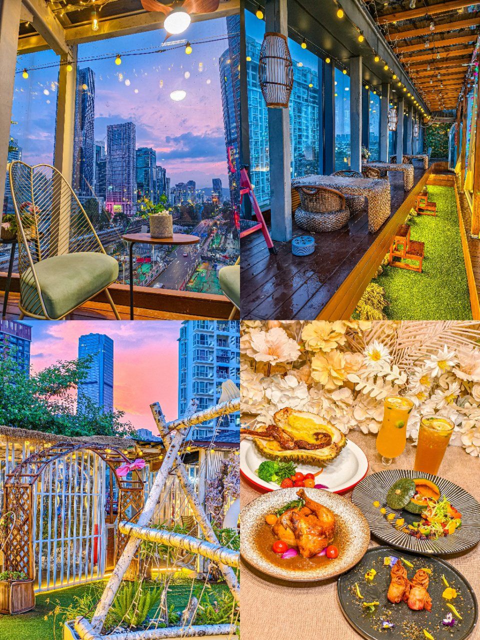 浪漫空中花园餐厅,太爱啦!

