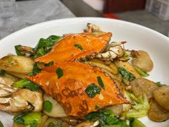 白蟹炒年糕-红灯笼龙凤饭店(宁波老字号店)