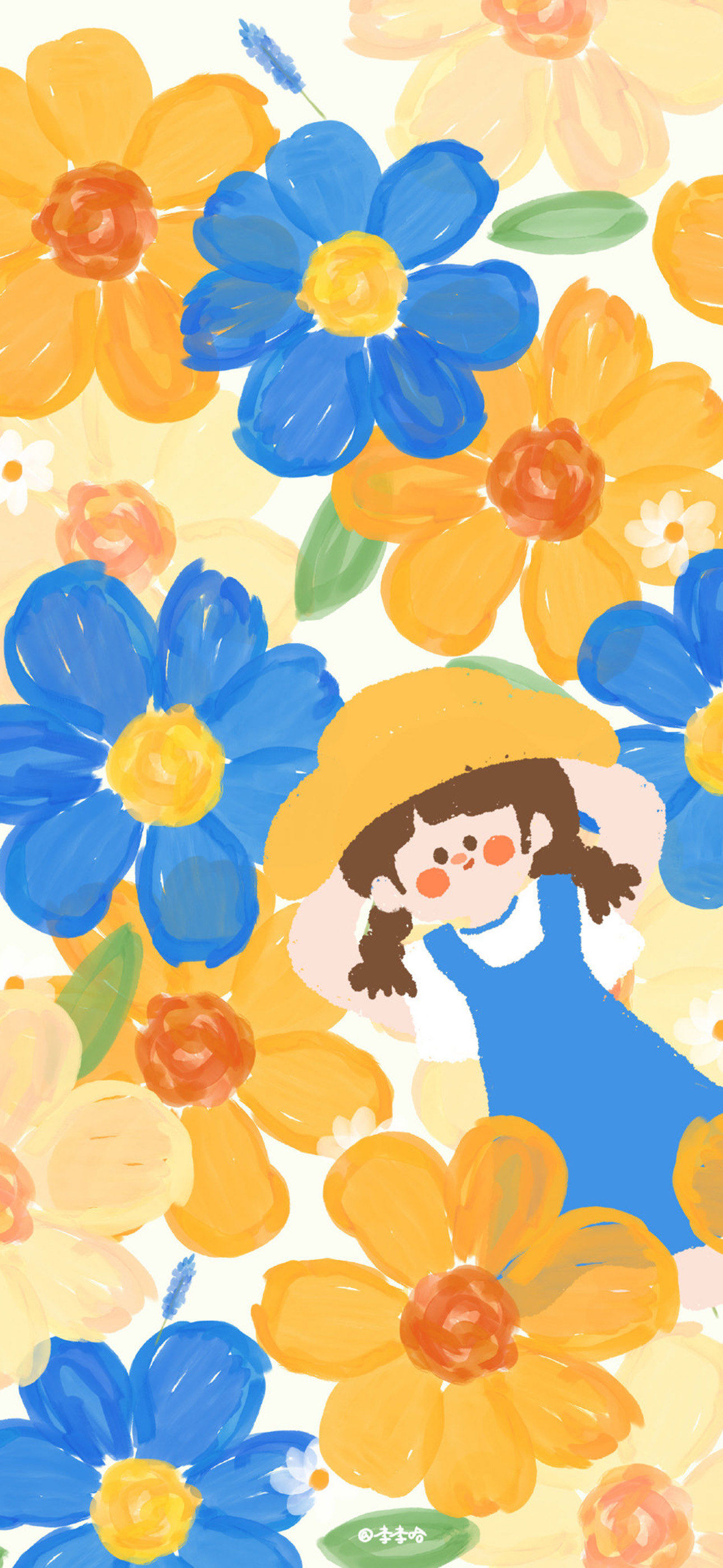 手机里的小清新插画