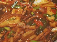 石锅八爪鱼炒年糕-老头儿油爆虾·知味杭州(爱琴海购物中心)