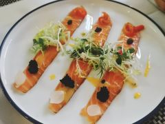 低温浸三文鱼配青豆泥龙虾汁-塞纳河法国餐厅(意式风情街店)