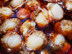 捞汁扇贝肉-小泥炉烤肉烧烤大排档