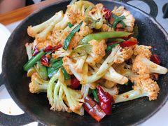 干锅有机花菜-海知道大连海鲜水饺(南山大冲店)