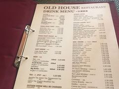 菜单-Old House Restaurant