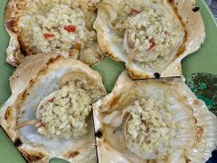 蒜蓉烤超大扇贝-贞姨美食·老字号海鲜大排档