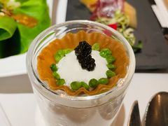 脆壳鱼子酱塔塔&5J火腿配蜜瓜-王品台塑牛排(成都万象城店)