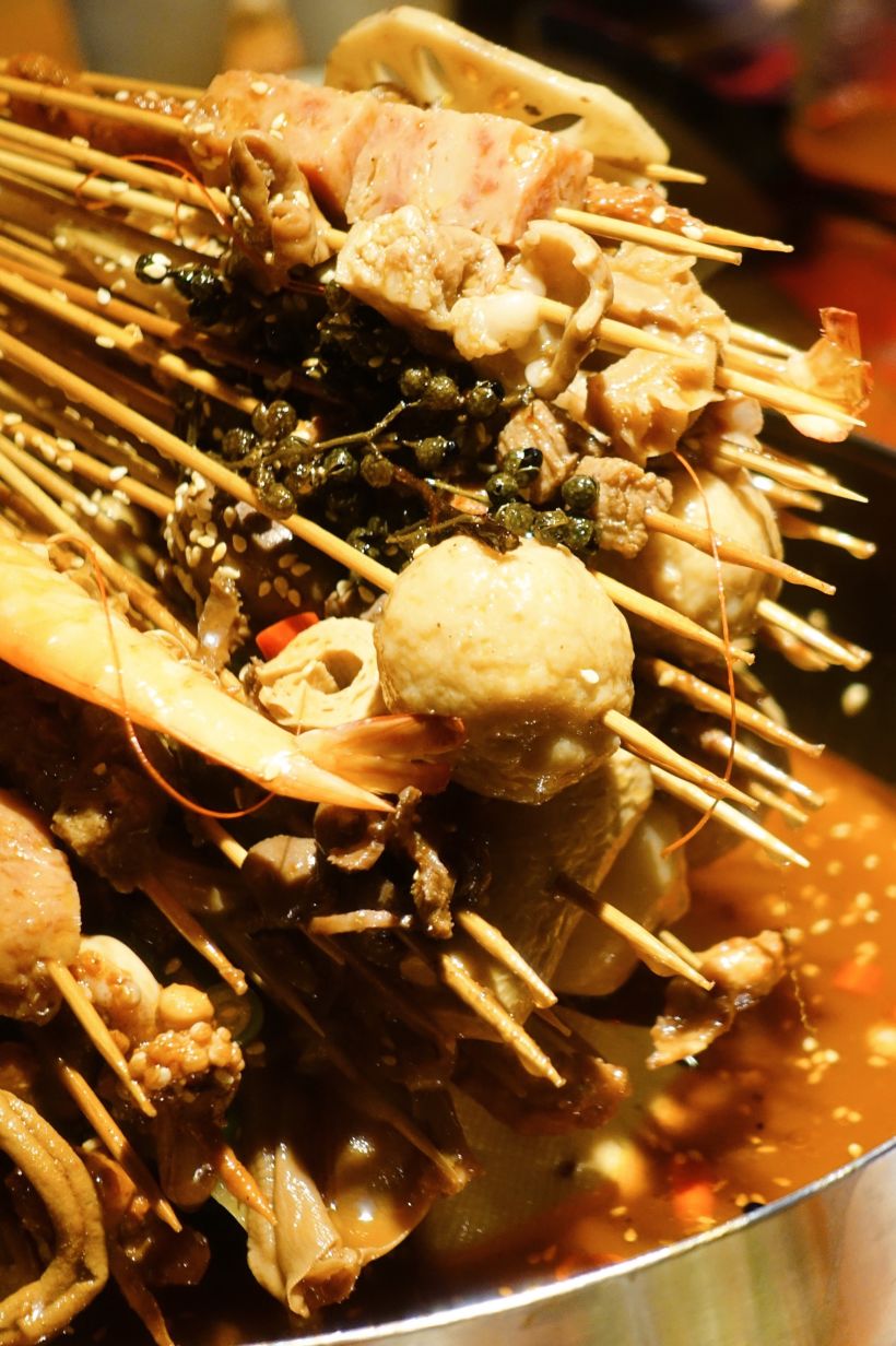 排队是常态的超级网红串串付小姐