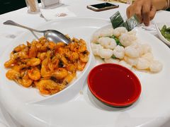 油爆虾拼虾仁-上海1号私藏菜(静安店)