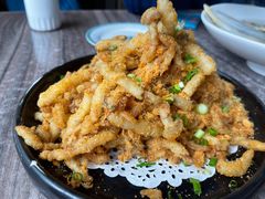 肉松炒海鲜菇-今鲜源大酒店·中华餐饮名店(新湛路店)