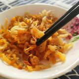 香煎小银鱼配白米粥，吃到停不下来！