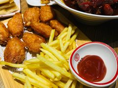 蒜香鸡翅（配薯条）-叶派龙虾•招牌香辣蟹·海鲜(中海国际店)