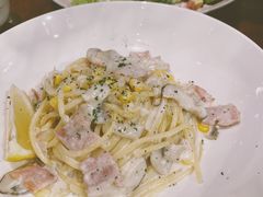 黑松露奶油蘑菇培根意面-麦田工坊(月湖店)