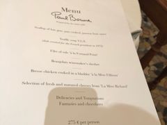 菜单-Restaurant Paul Bocuse