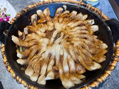 大公鸡粘卷子-华盛园卷子王农家菜水库鱼