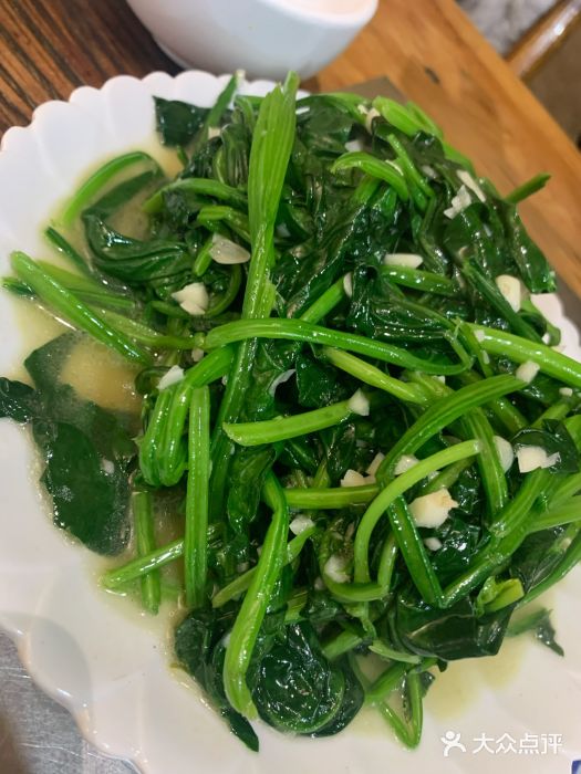 竹乡农家-蒜蓉菠菜-菜-蒜蓉菠菜图片-新乡美食-大众点评网