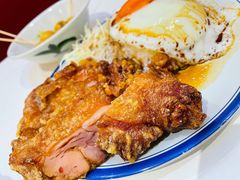 生炸鸡腿蛋饭-食运茶餐厅(文化宫店)