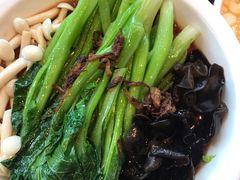 白灼菌菇菜心-新白鹿餐厅(虹桥南丰城店)