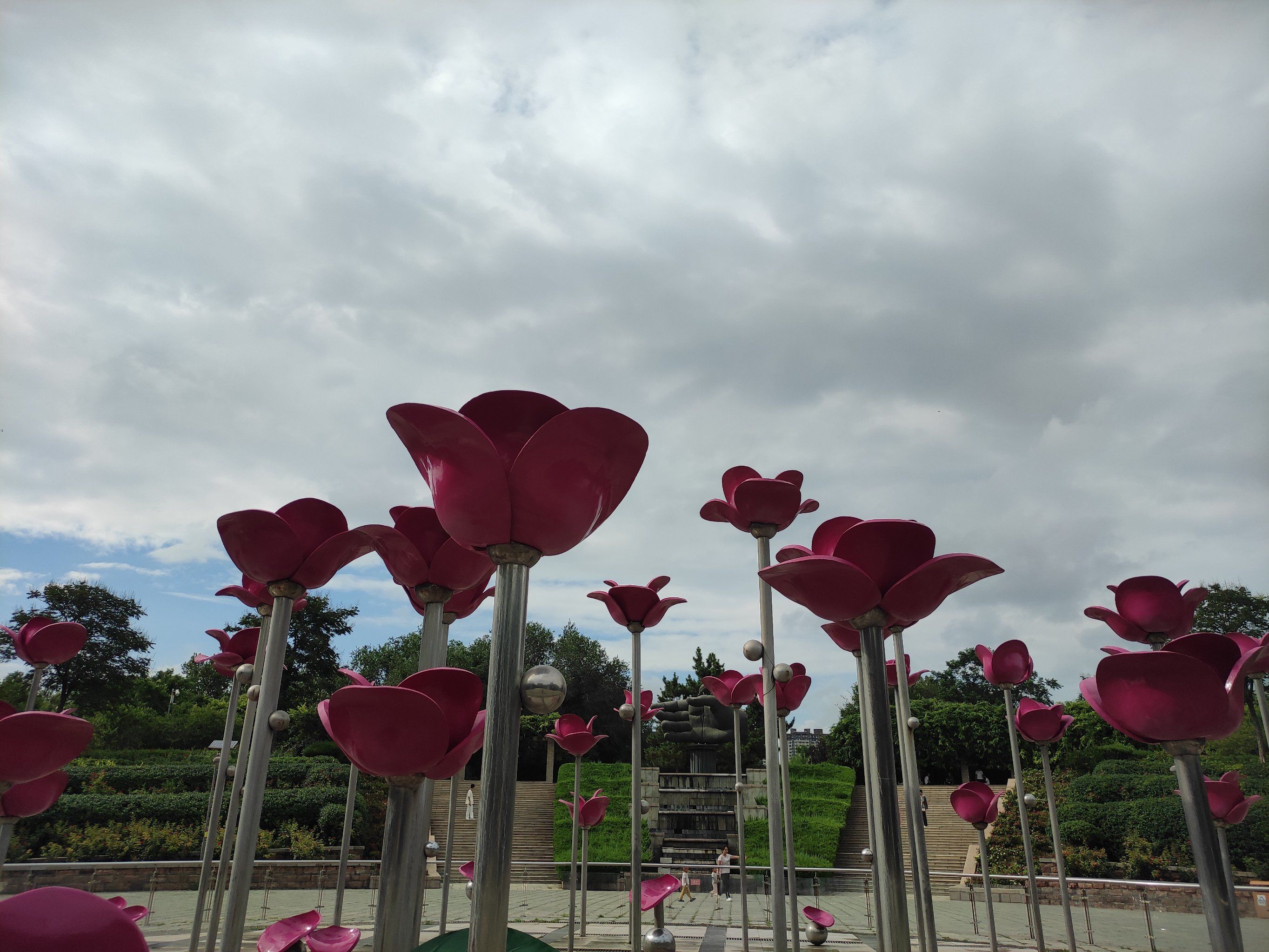 森林公园的雕塑