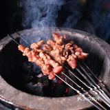 架一炭炉，几串烤肉，一杯冰啤，钟情于夜晚的静