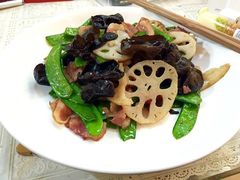 藕片木耳炒荷兰豆-文星素食(兴华路店)