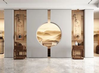 玄关造型」如果你家的玄关空间比较大，可以选择大开大合