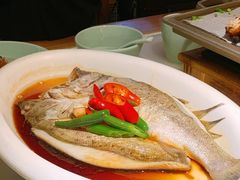 葱椒鲈鱼-绿茶餐厅(西单老佛爷店)