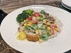 白汁野菌烩鸡皇饭-tato