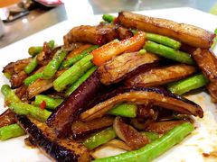 XO酱茄瓜豆角炒爽肉-松雅轩(大源店)