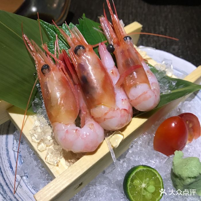 千府日本料理甜虾刺身图片 - 第1张