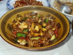 脆黄瓜皮炒牛肉-文华酒楼
