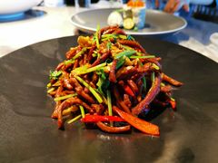 野山椒牛肉丝-木守西溪溪隐餐厅