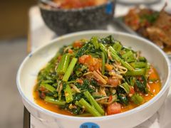 酸笋炒空心菜-浩海火烧云傣家菜(蓝港店)