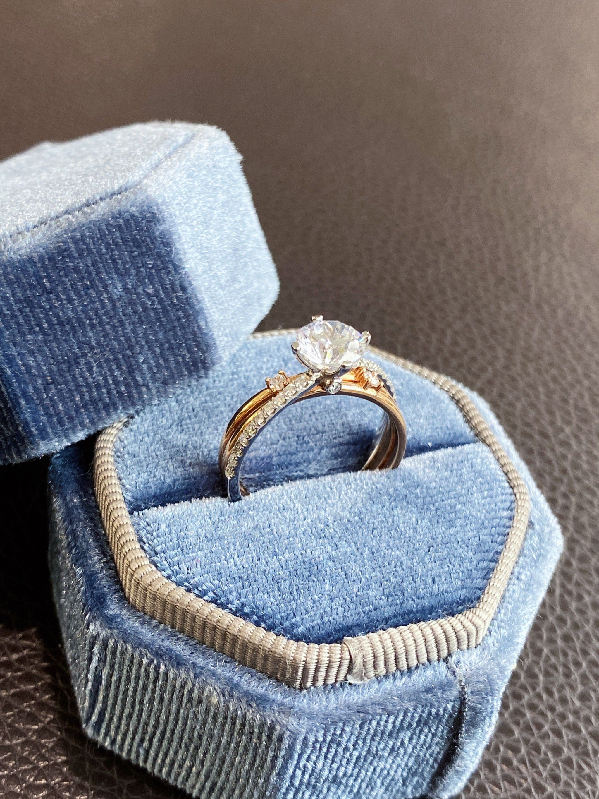 看一次心动💗一次双色钻戒💍设计感绝绝子