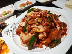 五花肉炒泡菜-青松馆韩国料理(香港中路佳世客店)