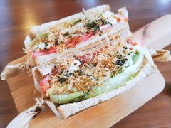 可乐饼虾仁三文治-拾年