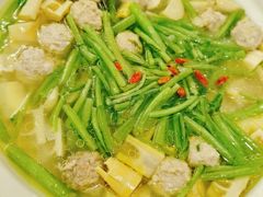 咸肉丸子冬笋茼蒿汤-好福记饭店(红梅公园店)