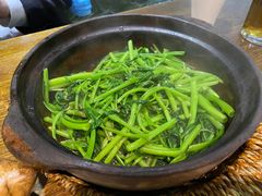 啫啫虾酱空心菜-熠盛粤味·顺德桑拿鸡(永康路店)