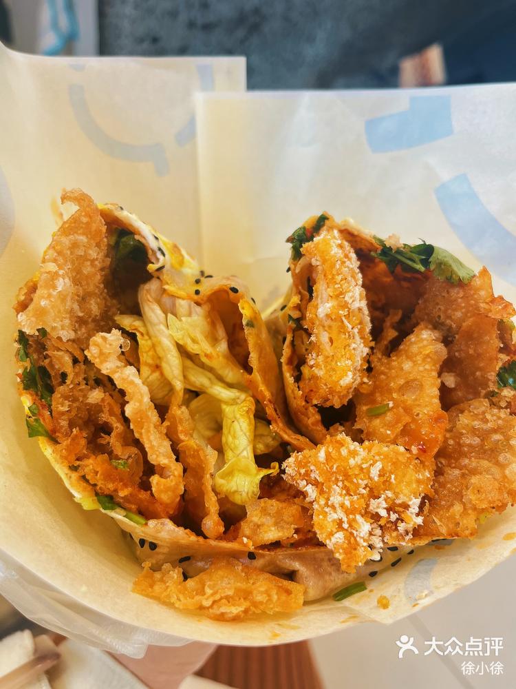 带大鸡排的鸡蛋饼我甘愿天天早上炫它