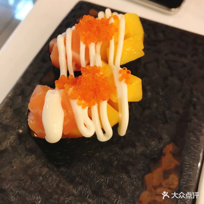 末那寿司(玫瑰坊店)芒果三文鱼军舰图片 - 第5张