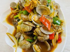 姜葱炒海贝-覃记海鲜美食餐厅